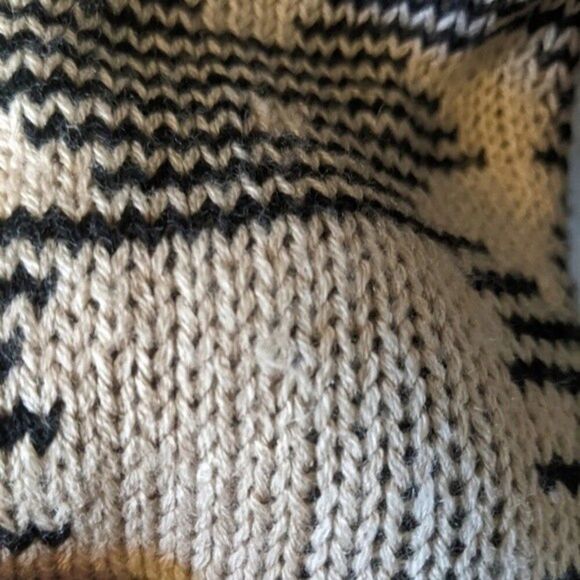 Blu Pepper taupe black cardigan sweater - great used condition - Large - Picture 9 of 9